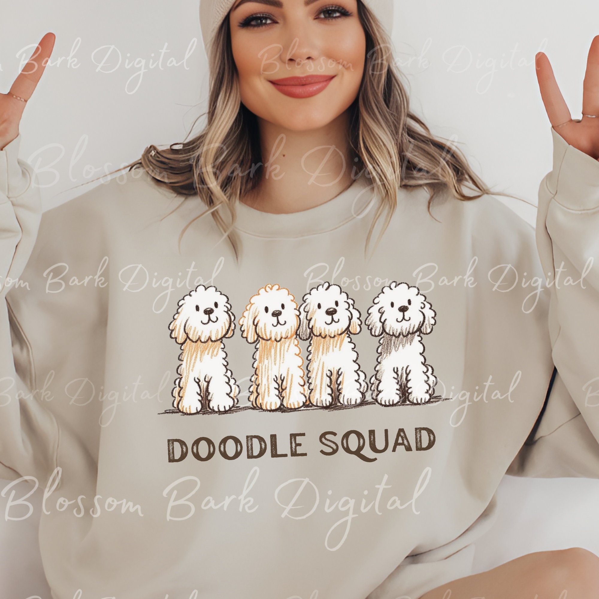 Digital Cute Goldendoodle Squad PNG Dog Mom PNG - Doodle Dog PNG ...