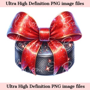 Disco de hockey femenino con lazo rojo PNG - Descarga instantánea de camiseta deportiva femenina PNG para sublimación - Diseño de invierno de moda - Seguro para uso comercial