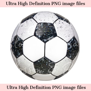 Futebol Digital Glitter PNG Temporada de Futebol PNG - Download de Clip Art de Mãe de Futebol para Diário e sublimação de camisa Design de Bola de Futebol 3D