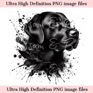 Perro Labrador Retriever PNG - Descarga instantánea para sublimación de camisetas de perro, cachorro de grafiti PNG, boceto de Labrador PNG, clip art de raza