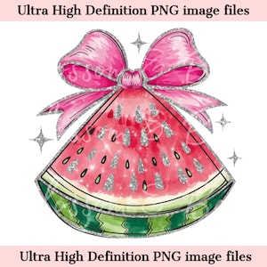 Sandía digital preppy PNG - Descarga instantánea para camiseta de vida sencilla - Sublimación de sandía rosa femenina - Seguro para uso comercial