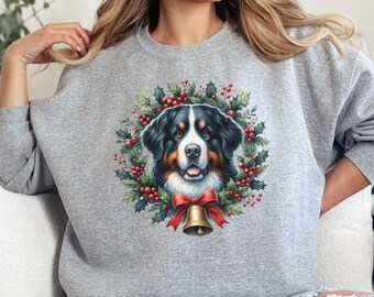 バーニーズ マウンテン ドッグ クリスマス スウェットシャツ 犬ママ