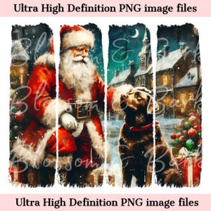 Digital - Pincelada Santa PNG Chocolate Lab Navidad Perro Retrato PNG - Labrador PNG Descargar para Perro Mamá Navidad Sublimación Santa Clipart