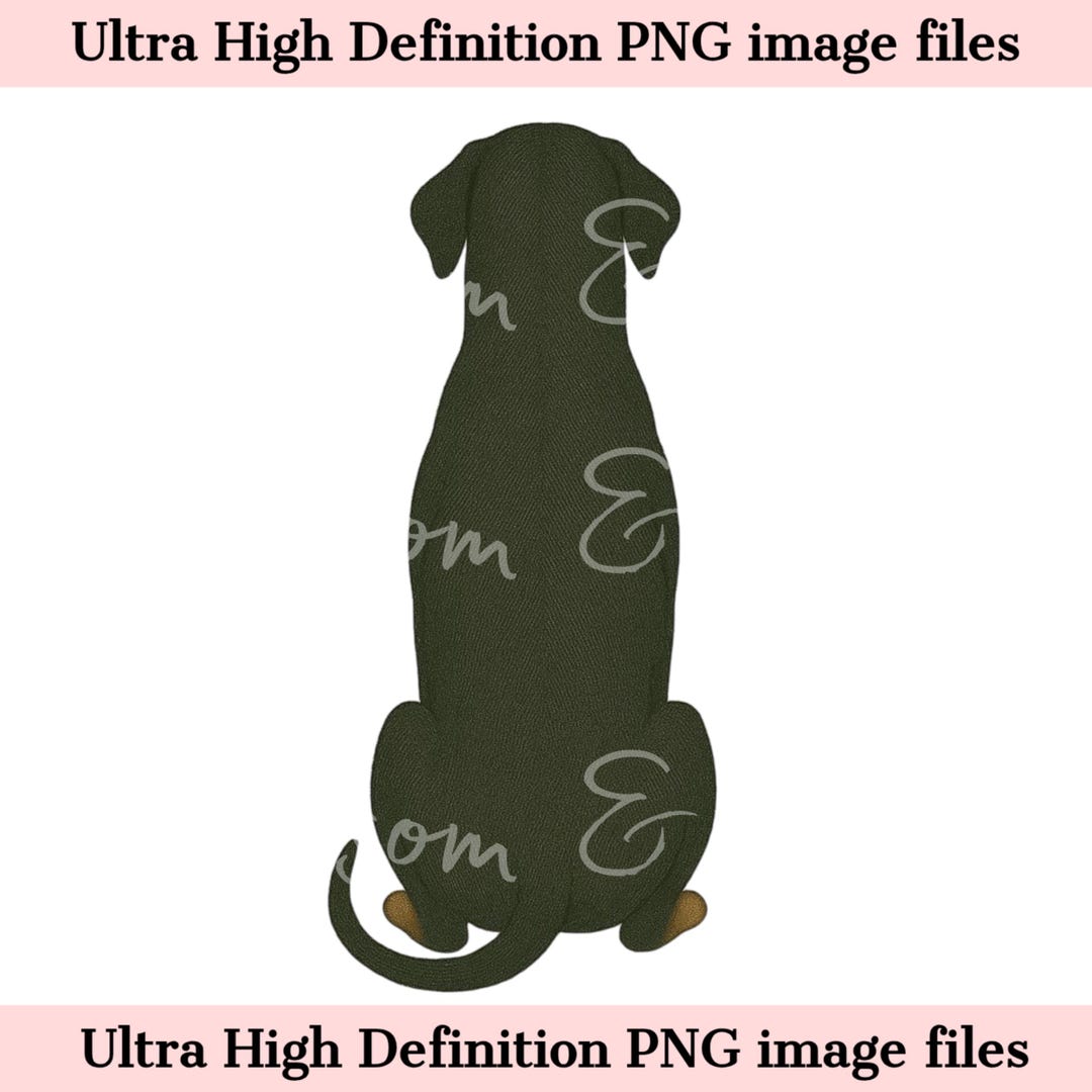 Digital - Back View Doberman Dog PNG Red Doberman Dog Memorial Clipart ...