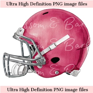 Digitaler rosa Football Helm PNG Einfache Fußball Saison PNG - Herbst Sport Clip Art Download für Journaling, digitale Aufkleber für Planer