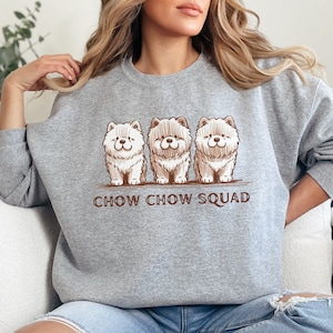 Chow Chow Squad Sweatshirt, Unisex, Chow Chow Dog Mama Shirt Women, Spitz Dog Present for Dog owner, Fur Mama Christmas Sweater Gift