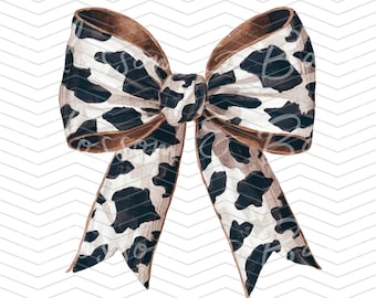Girly Western Kuh Schleife PNG - sofortiger Download für Cottagecore Shirt PNG zur Sublimation - trendiges westliches Design - sicher für den kommerziellen Gebrauch