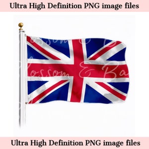 Bandeira Digital do Reino Unido PNG Aquarela Simples Bandeira do Reino Unido PNG - Union Jack Clip Art Download, Adesivo Digital para Planner - Para Comercial