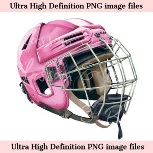Capacete de Hóquei Rosa Digital PNG Temporada de Hóquei Simples para Meninas PNG - Download de Clip Art de Esportes de Inverno para Diário, Adesivo Digital para Planejador