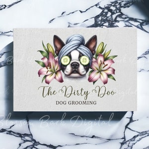 Logo de toiletteur de chien - image de marque d'entreprise personnalisée PNG, téléchargement numérique haute résolution, choisissez votre race de chien pour animalerie et garde de chien