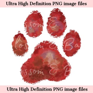 Impression numérique de patte rouge PNG Simple chien PNG - Clip Art Download pour la journalisation, Logo numérique de patte de chien pour les entreprises - Coffre-fort pour un usage commercial