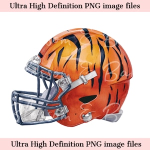 Capacete de futebol digital Tiger PNG Temporada de futebol simples PNG - Download de clipart de equipe de esporte de outono para registro no diário, adesivo digital para planejador