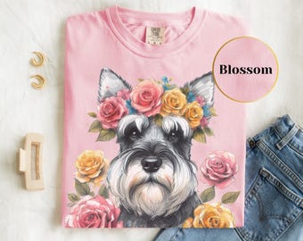Miniature Schnauzer Shirt, Comfort Colors® Miniature Schnauzer Parent Tee, Schnauzer Mom Gift, Dog Owner Tshirt