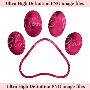 Impression numérique de patte rose PNG Simple chien PNG - Clip Art Download pour la journalisation, Logo numérique de patte de chien pour les entreprises - Coffre-fort pour un usage commercial