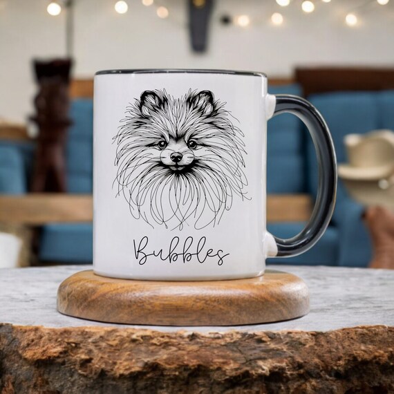 Personalized Pomeranian Mug Custom Pet Portrait Ceramic Mug 11