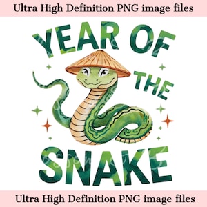 Digital - Year of the Snake PNG - Floral PNG Instant Download for Chinese New Year of the Snake and Shirt Sublimation - Lunar New Year png