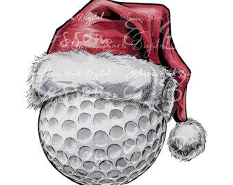 Golf PNG - Instant Download - Holiday Golf PNG for Santa Golf shirt and tumbler sublimation - Christmas Golf PNG - safe for commercial