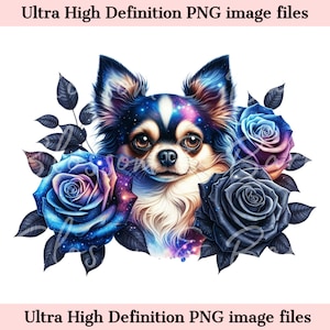 Digital Chihuahua Perro PNG Galaxy PNG - Lindo Chihuahua PNG Descarga instantánea para peluquero de perros y perro mamá camisa sublimación regalo