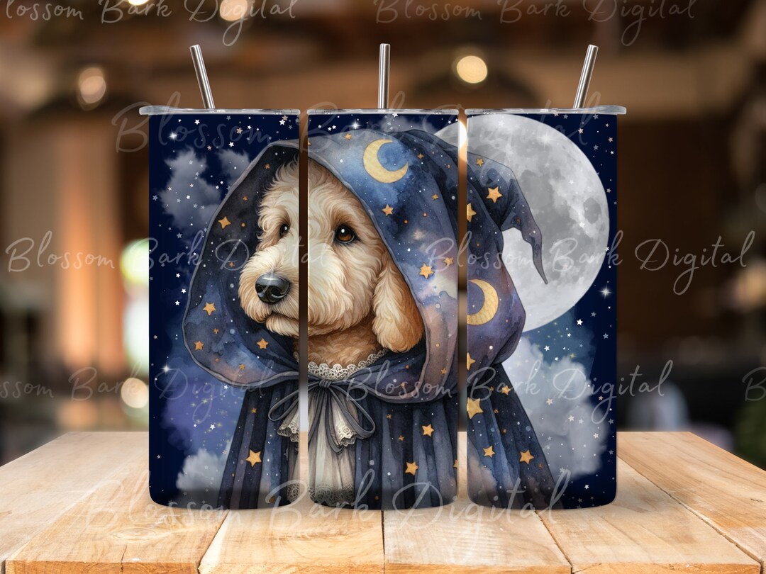 Digital - Halloween Goldendoodle Dog Wrap - 20 Oz Tumbler Dog ...