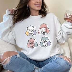 Standard Poodle Sweatshirt Gift - Cute Dog Mom Pullover, Unisex Poodle Mama Shirt, Dog Lover Gift, Colorful Dog Owner Apparel, Pet Mom