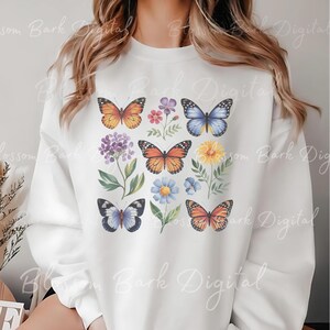 Retro vlinder png - direct downloaden - schattige coquette vlinderstrik png voor sublimatie shirt en beker - trendy geperste bloemen-png