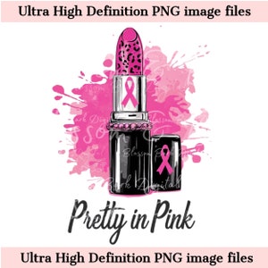Digital Bold Pink Cancer Warrior PNG Watercolor Breast Cancer PNG - Download for Pink Cancer Awareness Sublimation - Commercial Use
