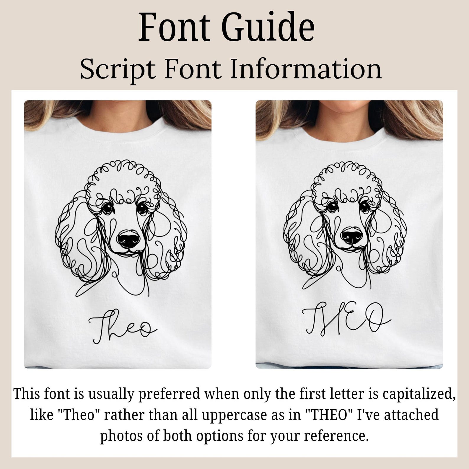 Personalized Standard Poodle Shirt - Custom Name Pet Portrait Tee ...