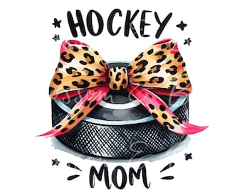 Mamá de hockey con guepardo PNG, temporada de hockey con lentejuelas falsas PNG, mamá de hockey, diseño de sublimación para juego de hockey PNG, deportes de invierno PNG