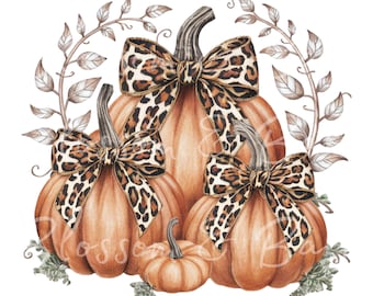 Digital - Cheetah Pumpkin Patch PNG Lindo Halloween PNG - Calabaza PNG para camisa de otoño y Halloween y sublimación artesanal