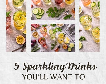Keto Cocktail & Mocktail Recipe Book | 5 Low Carb Sparkling Drinks | Sugar-Free Alcoholic and Non-Alcoholic Beverages