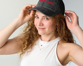 The Single Era Vintage Hat | Washed Cotton Twill Cap | Retro Aesthetic Hat | Distressed Style Baseball Cap | Unisex Headwear