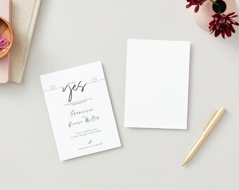 She Said Yes - Engagement Party Invitation Template - Elegant & Editable - Instant Download