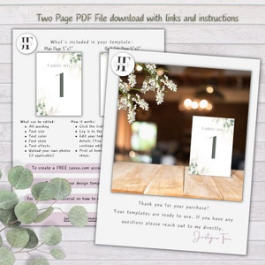 Instant Download - Wedding / Party Table Number /green / Gold Leaves ...