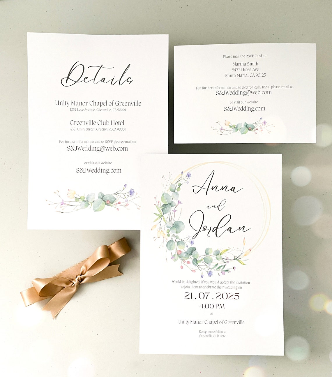 Instant Download Wedding / Party Invitation / Flower / Garden