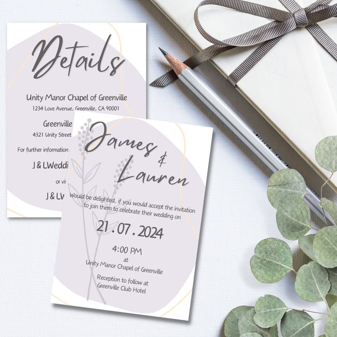 Instant Download Wedding / Party Invitation / Modern / Retro