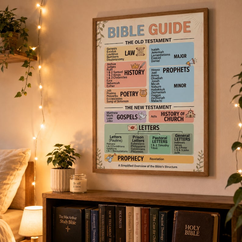 Bible Guide Poster | Old & New Testament Books | Christian Homeschool ...