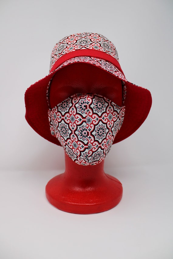 Reversible Bucket Hat and Mask (unisex) - Etsy
