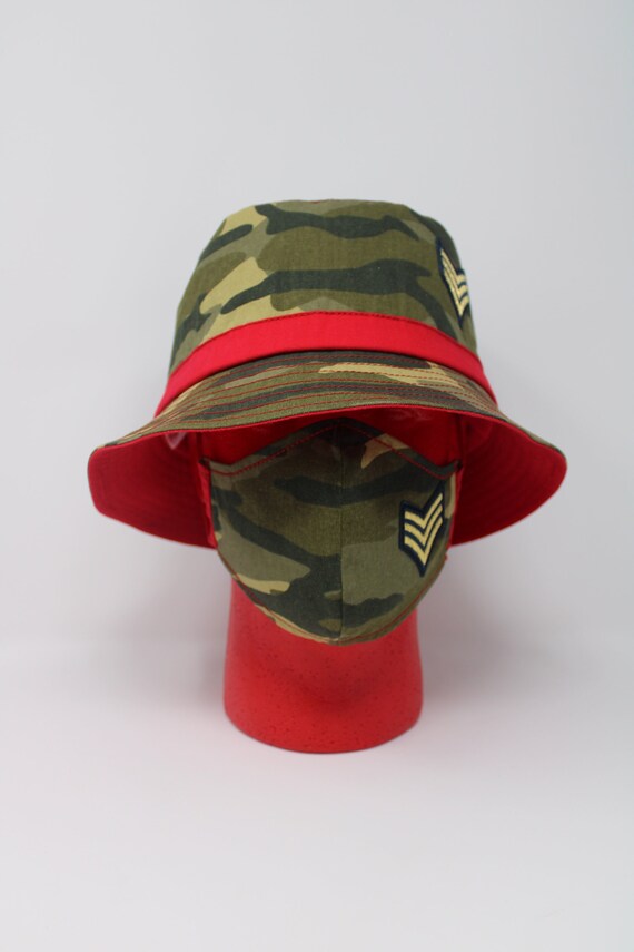 Reversible Hat and Matching Reversible mask. Reversible Bucket Hat and Mask (unisex) - Etsy main image 4