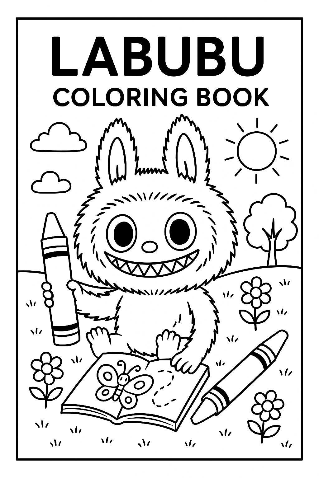 Labub Color Labubu Ocean Adventure Coloring Page | Printable Kids Activity (instant ...