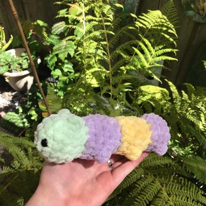 Baby Pastel Crochet Caterpillar Plush