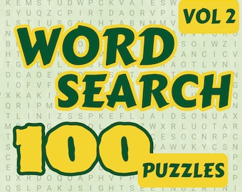 100 Word Search Puzzles (Themed) Vol 2 | 100 Printable Pages for Kids and Adults| Solutions Included | Printable Pages | Instant Download