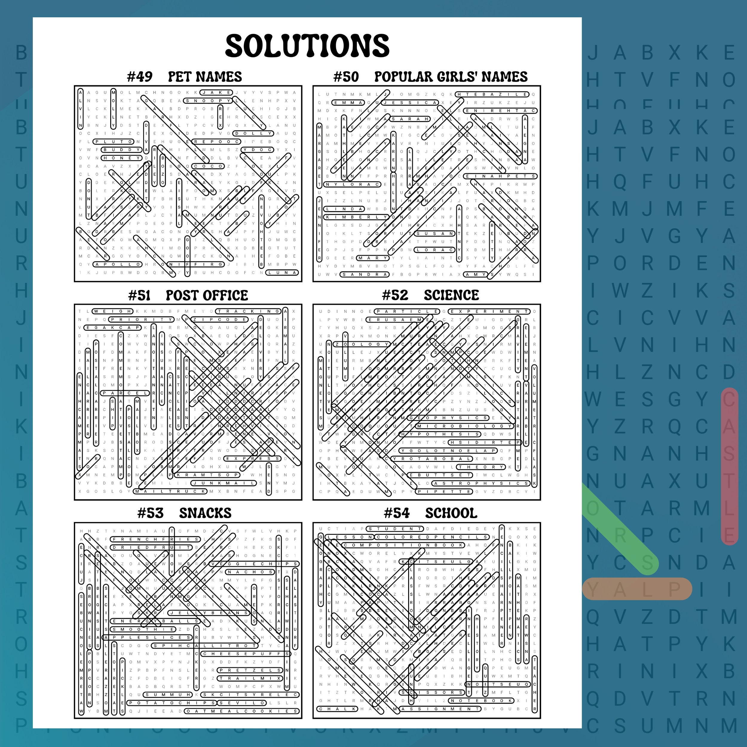 100 Themed Word Search Puzzles + Bonus | 100 Printable Pages for Kids ...