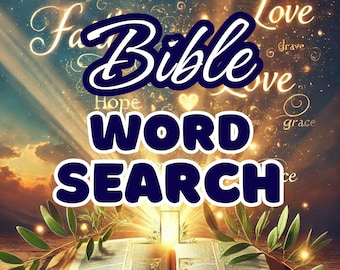 Bibel-Wortsucher |  Wörter aus ESV Bibelverse | 100 große druckbare Puzzles für Kinder und Erwachsene Enthaltene Lösungen | Sofort Download