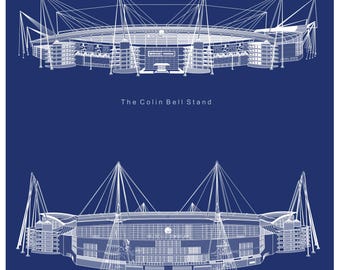 Etihad Stadium Print: Manchester City Football Gift