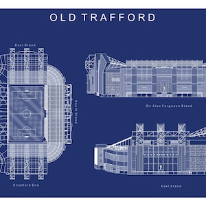Manchester United Poster | Old Trafford Stadium Poster | Old Trafford Stadium | Theatre of Dreams