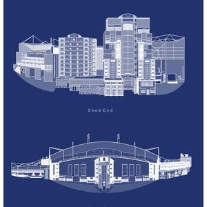 Chelsea FC Poster Gift | The Bridge Football Stadium Print | Chelsea Poster | Gift for Him Her | Stamford Bridge Poster