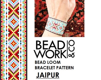 Bead loom Pattern - JAIPUR Design - Loom Bracelet - PDF Instant Download
