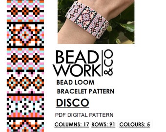 Loom Bracelet Bead loom Pattern PDF Instant Download SHERBET Design