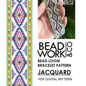 Bead loom Pattern - JACQUARD Design - Loom Bracelet - PDF Instant Download