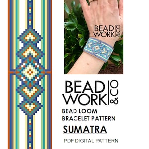 Bead loom Pattern - SUMATRA Design - Loom Bracelet - PDF Instant Download